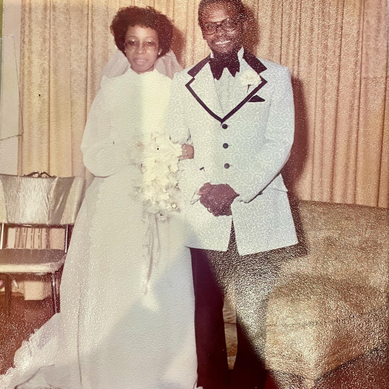 March 2, 1974 - Enjoying the immediate aftermath of saying “I do”.