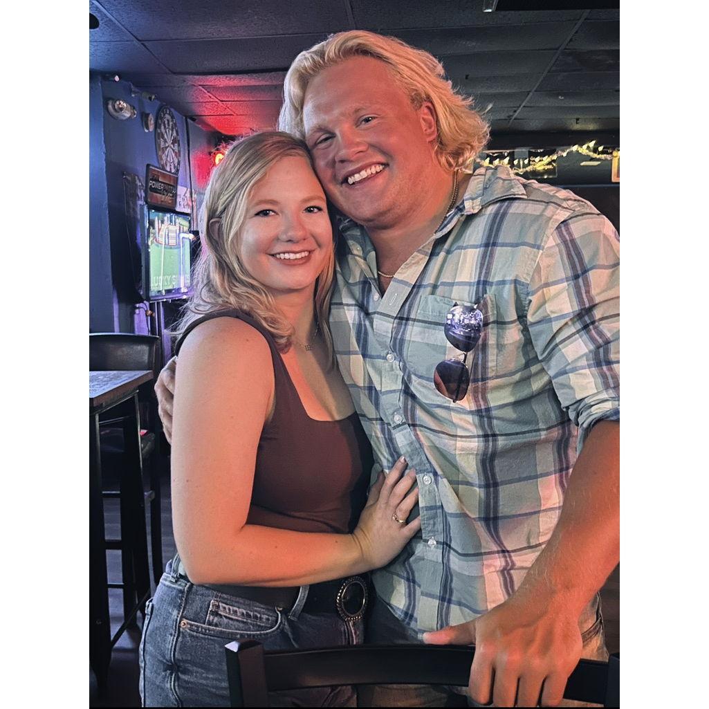 Our first photo together.