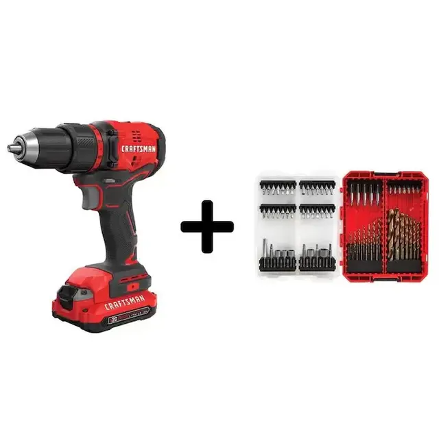 CRAFTSMAN V20 20-Volt Max 1/2-in Brushless Cordless Drill (Charger Included and 1-Battery Included)
