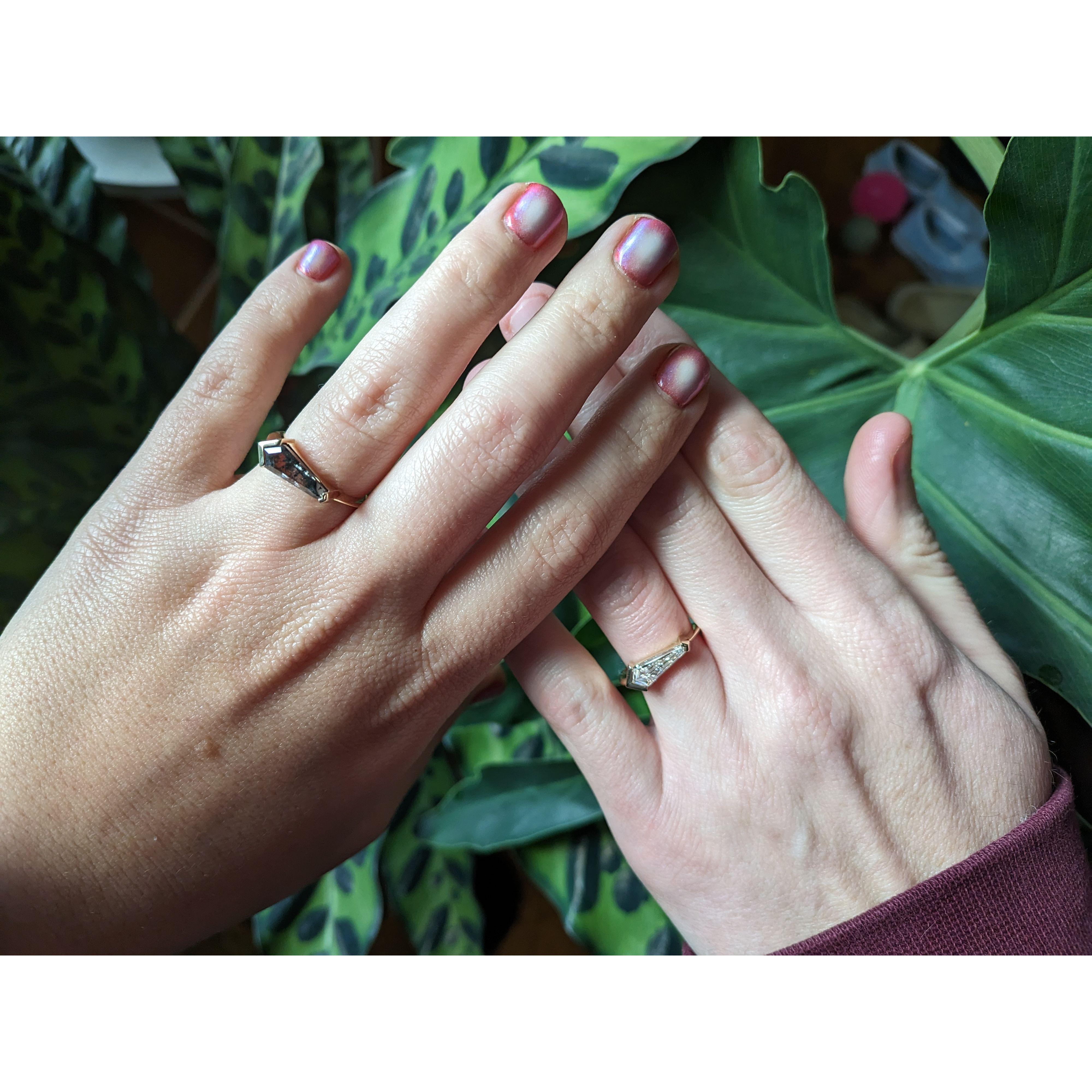 These custom engagement rings took forever to make, but were totally worth it in the end 😊