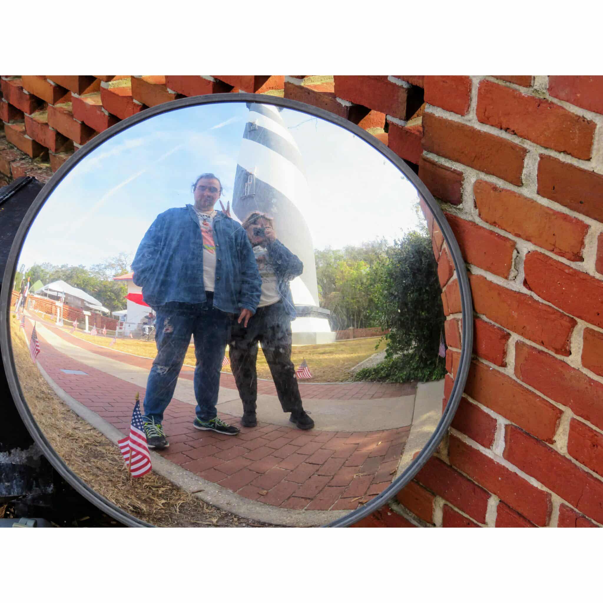 Us visiting the St. Augustine Lighthouse. We could barely walk after but we made it all the way to the top. Totally worth it!