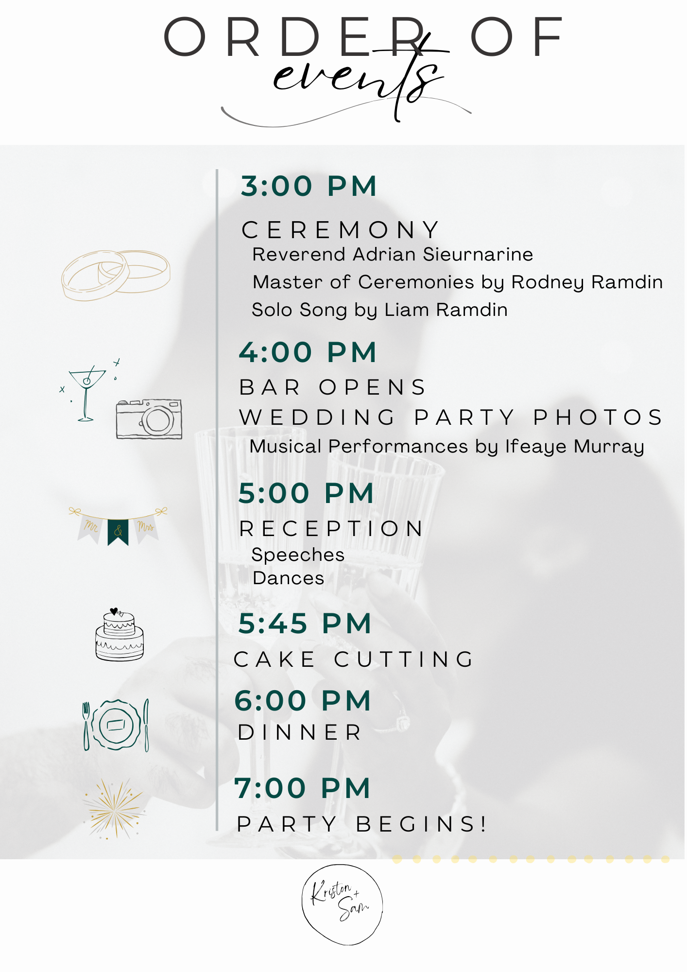 The Wedding Website of Kriston Harrilal and Samantha Timal