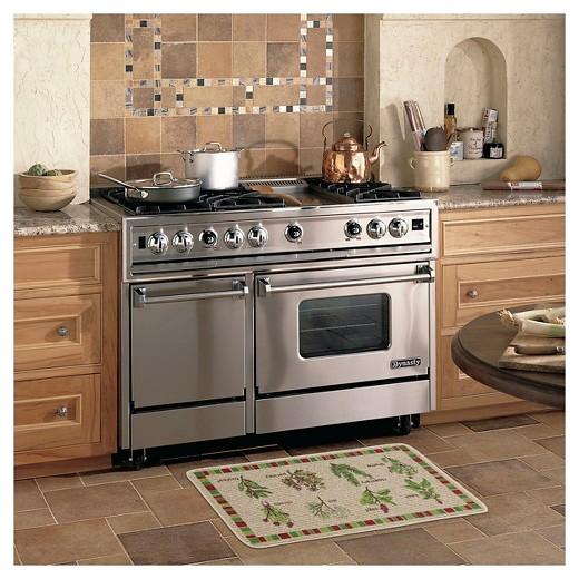 Green Herbs Kitchen Rug (18"X30")