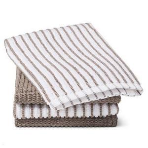 Gray Stripe Bar Mop Kitchen Towel (4 Pk) - Room Essentials™
