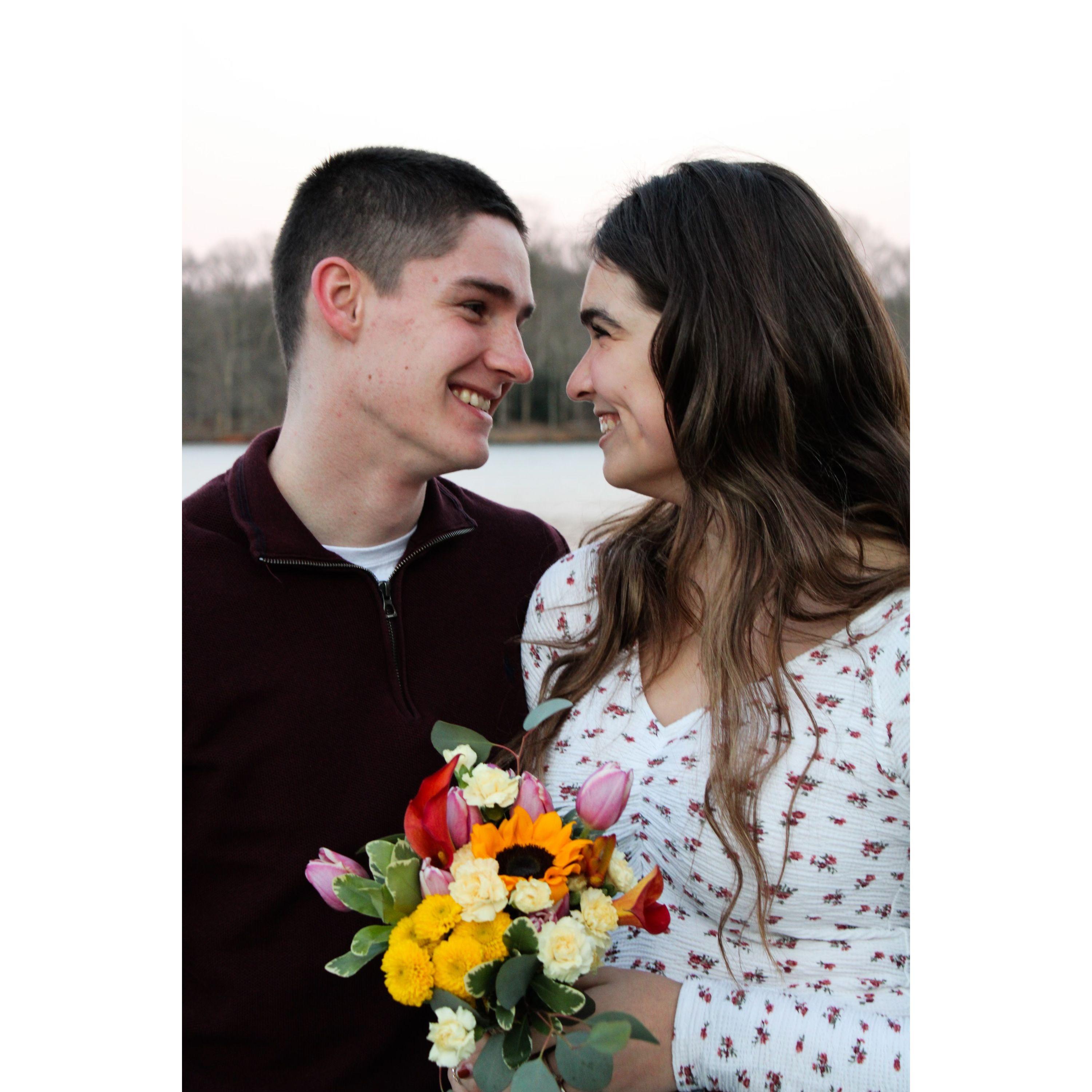 Our first Valentine's Day together.