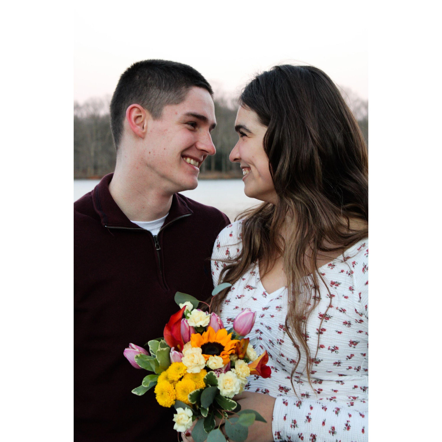 Our first Valentine's Day together.