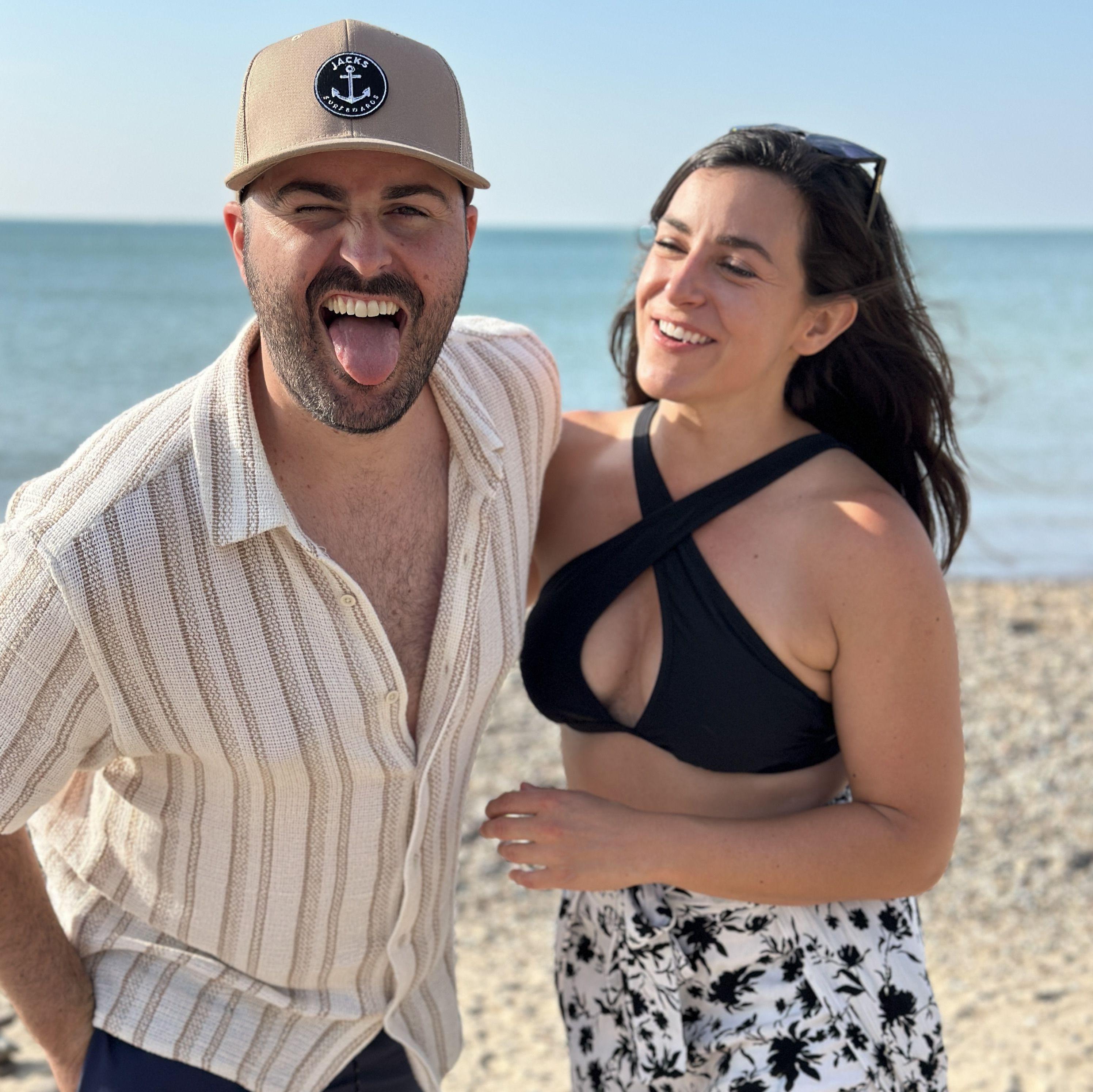 Eric's first time visiting Indiana's "beach"!