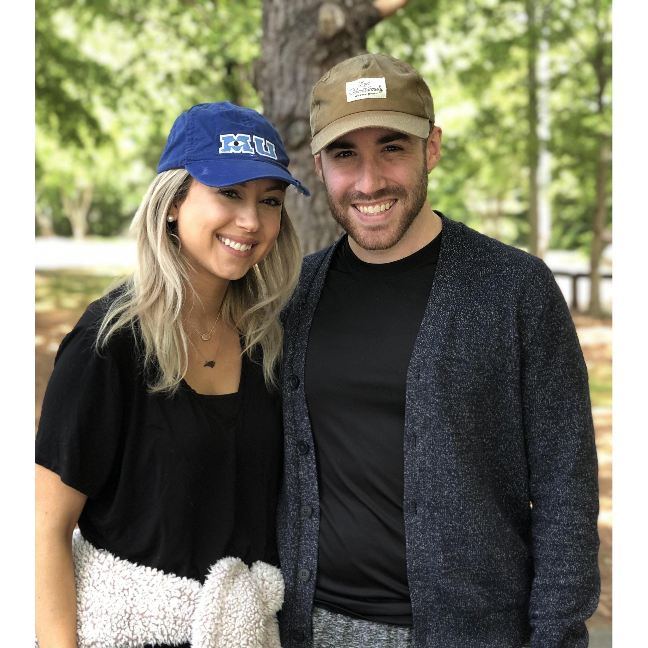 Our first trip together visiting North Carolina in spring of 2020