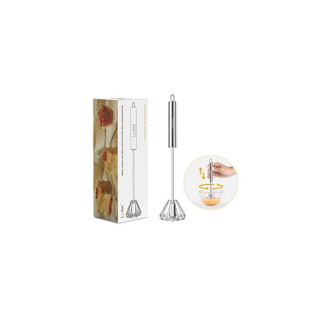 2025 New Upgraded Stainless Steel Semi-Automatic Whisk - Easy to Use Whizzy Whisk,Versatile Wisker Tool for Cooking,Kitchen Essential Egg Beater for Baking,Whisking,Beating & Stirring (10in）