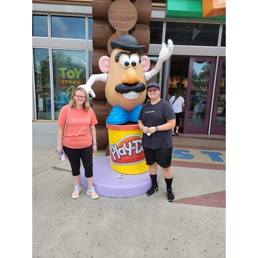 Caroline, Edward, and Mr. Potato.