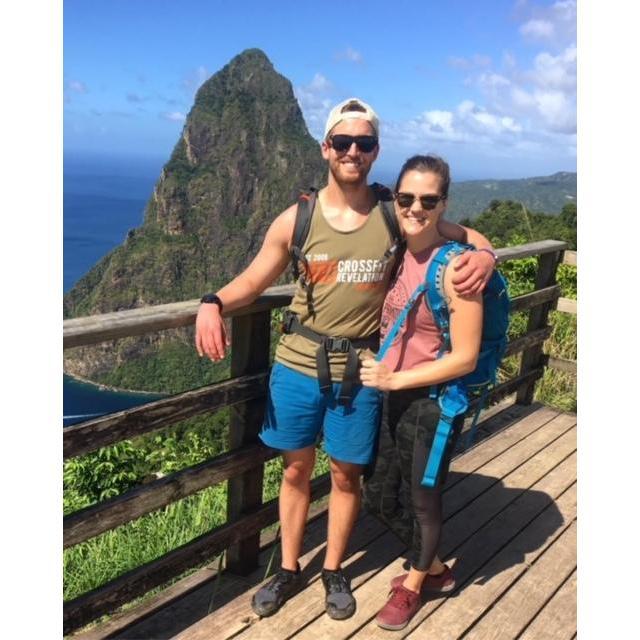 Hiking the Gros Piton in St. Lucia while visiting Fiona and Richie 2019