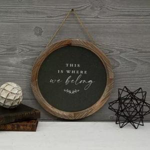 Where We Belong Round Wood Wall Decor | Hobby Lobby |