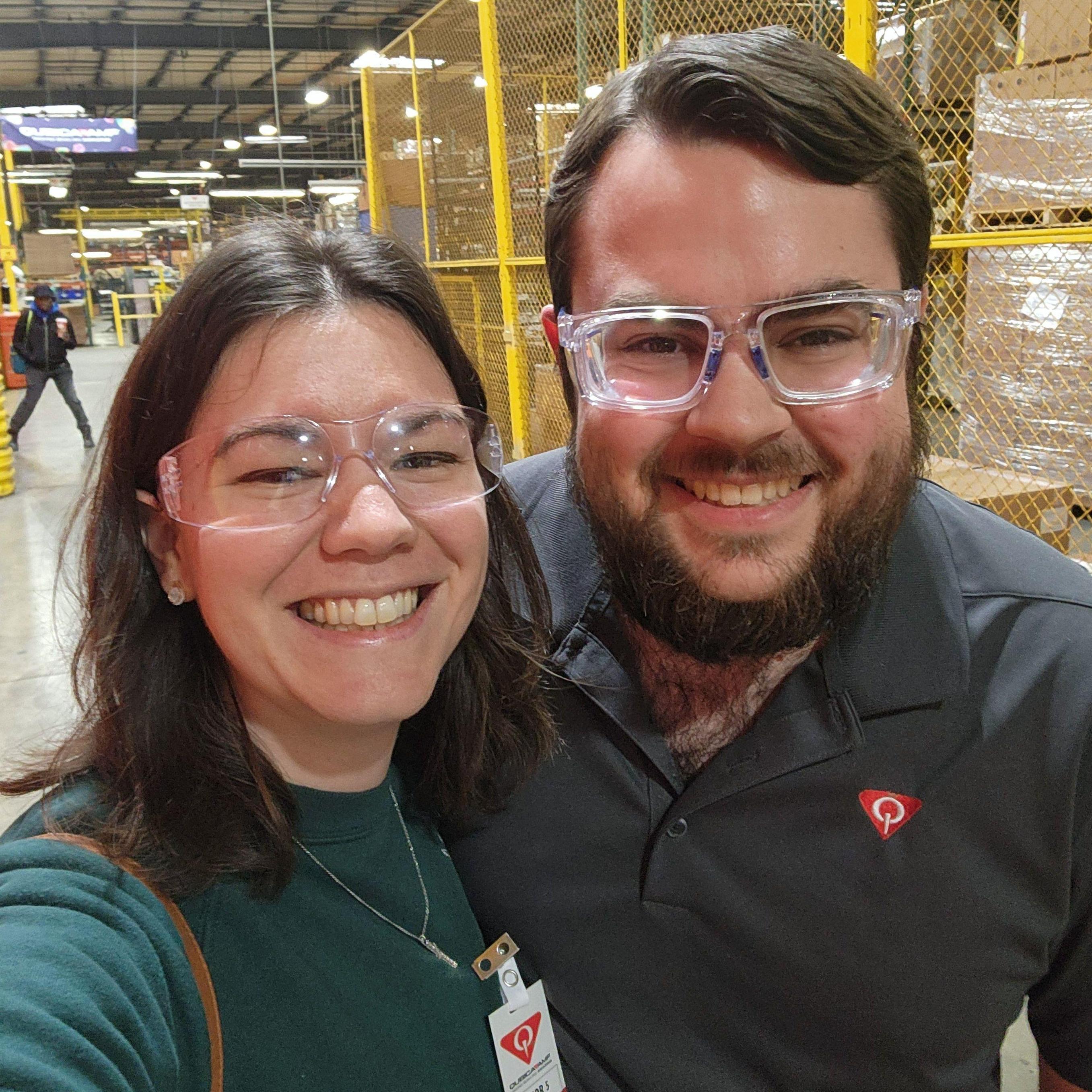 Visiting Calvin at work!