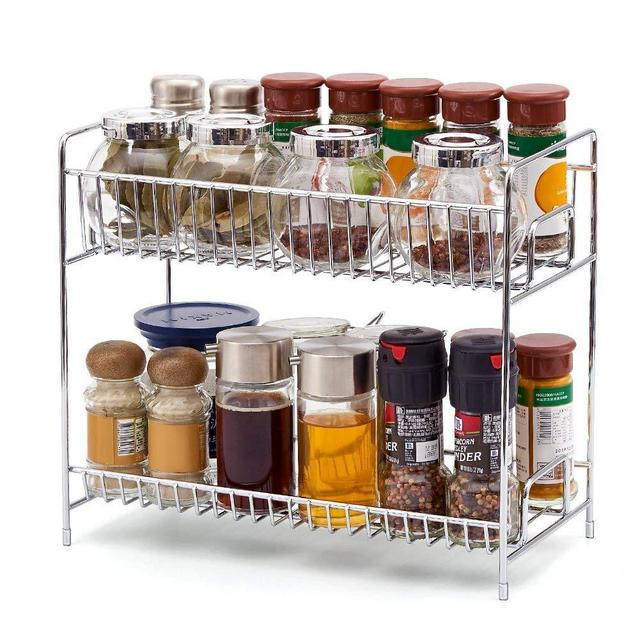 2-Tier Standing Rack EZOWare Kitchen Bathroom Countertop 2-Tier Storage Organizer Shelf Holder Rack