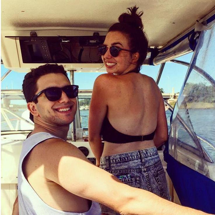 Boating the weekend of our 3rd anniversary!