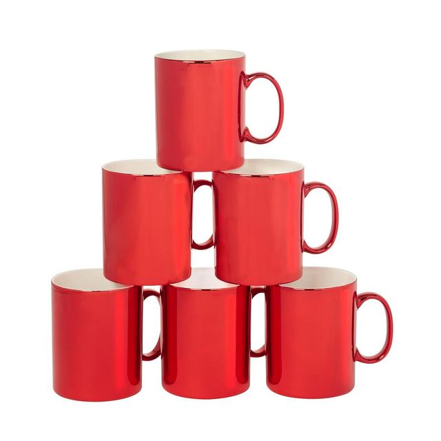 Certified International Holiday Lights 16 oz Mugs Set of 6, Service for 6