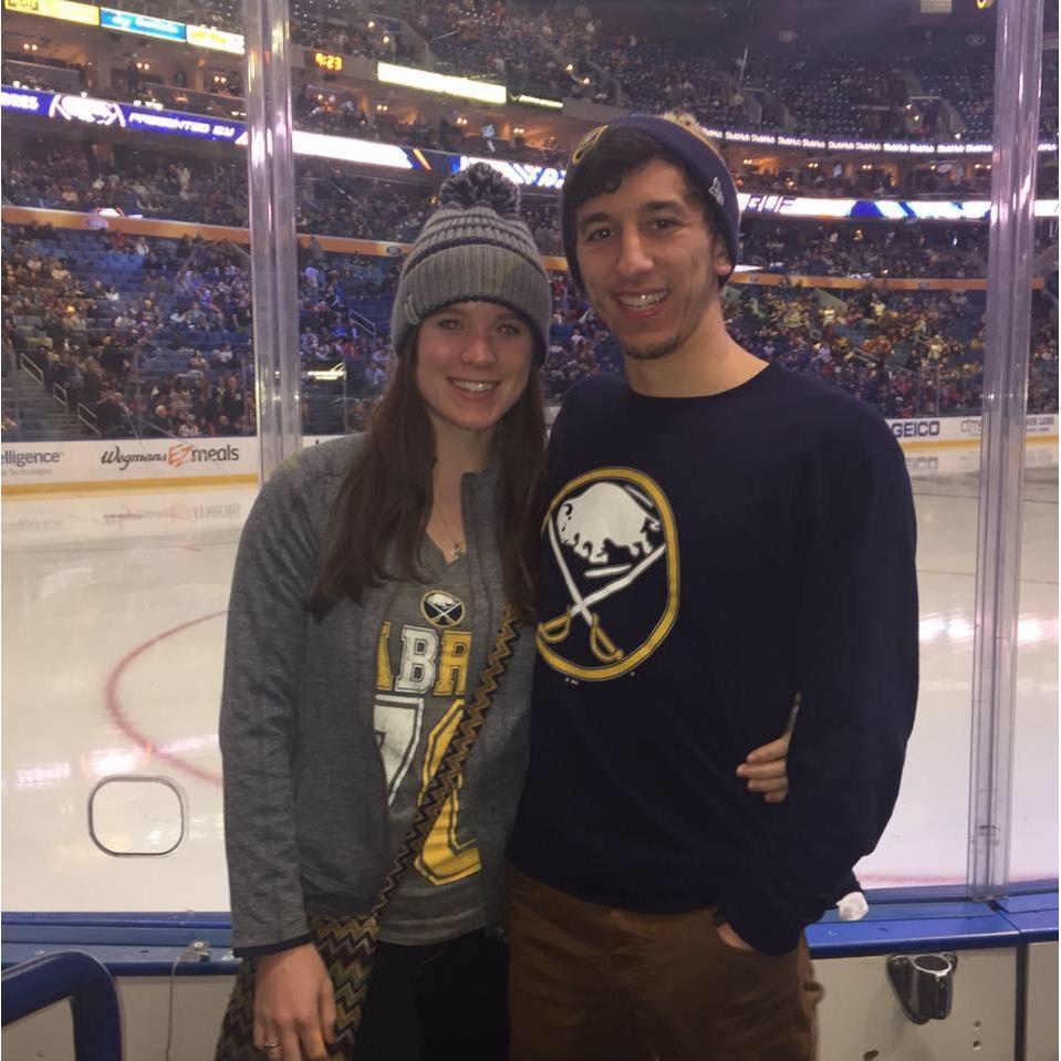 It's an unwritten rule that if you date an O'Leary, you have to be a Sabres fan. Luckily, Mark was already there! His love for hockey has significantly grown since we got together!
