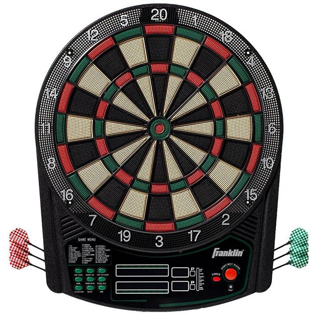 Franklin Sports Electronic Dartboard Set - Digital Dartboard with Scoreboard - Official Size 15.5" - Safe Soft Tip Dartboard - FS6000
