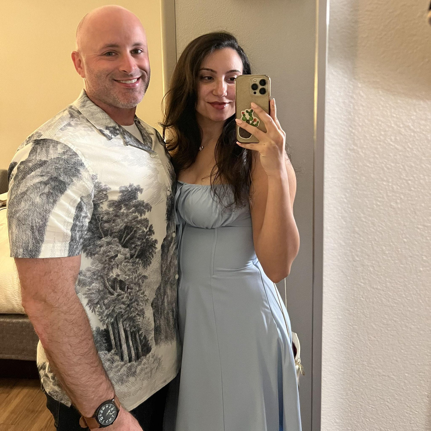 Engagement photoshoot prep (dinner)