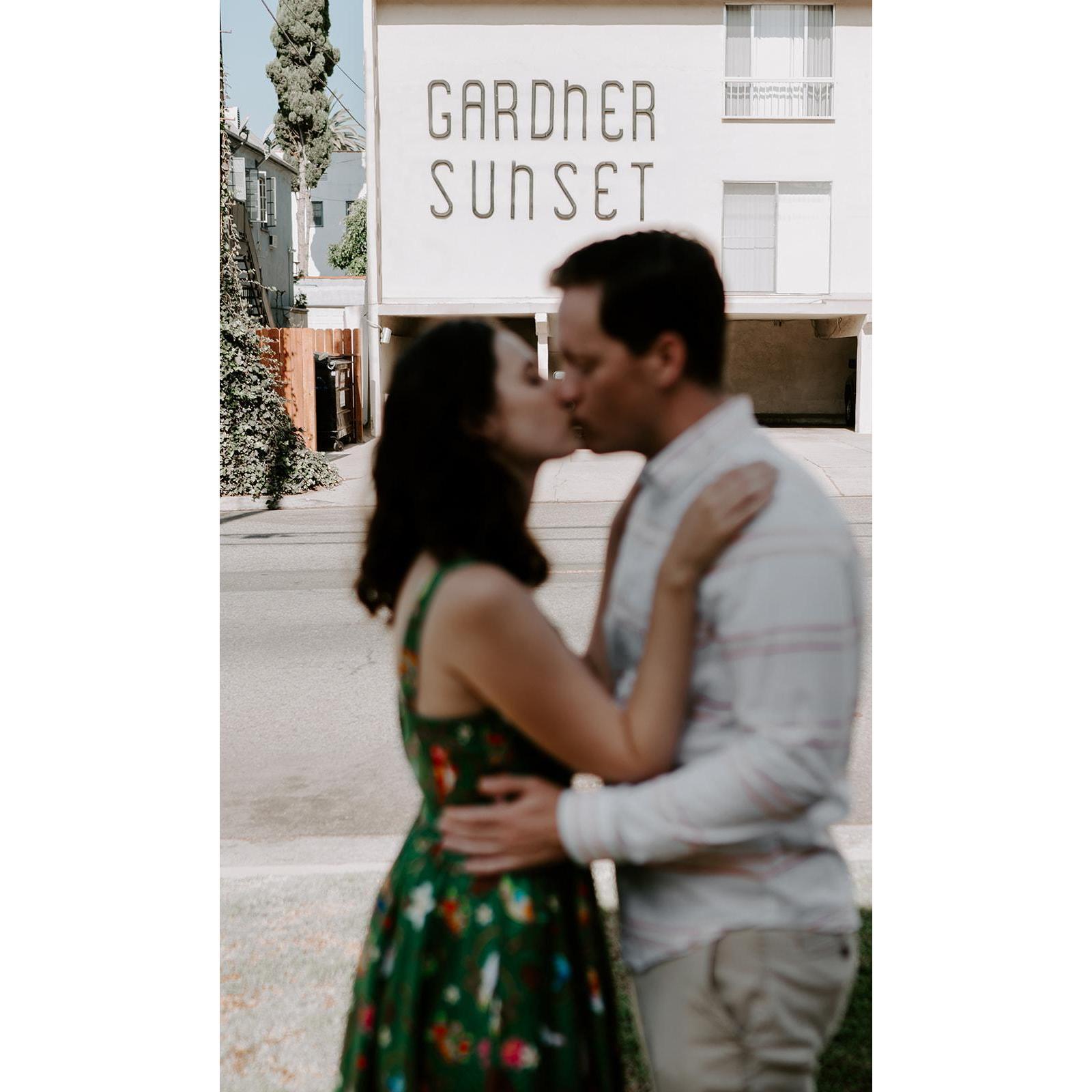 Outside our first apartment together