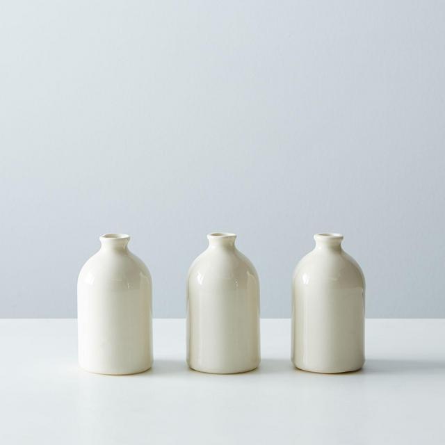 White Bud Vases (Set of 3)