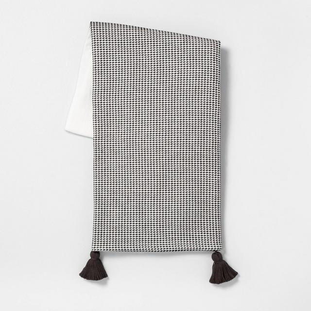 Textured Throw Blanket Railroad Gray / Sour Cream - Hearth & Hand™ with Magnolia