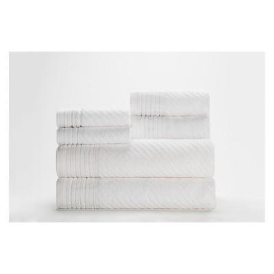 6pc Beacon Bath Towels Sets White Caro Home