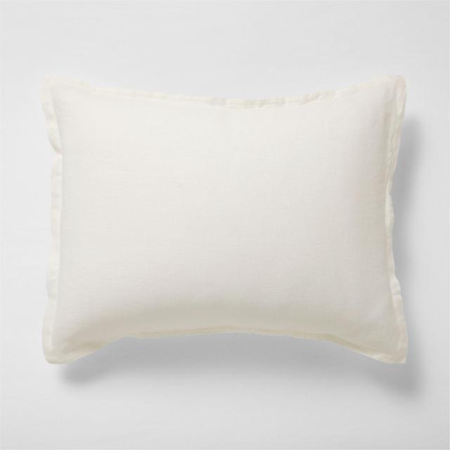 New Natural EUROPEAN FLAX ™-Certified Linen Pampas Ivory Standard Bed Pillow Sham