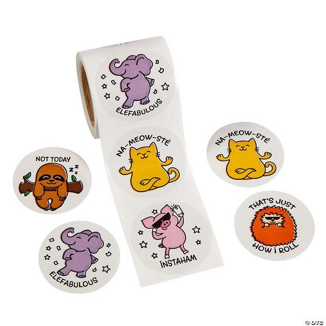 Animals Sticker Roll - 100 Pc.