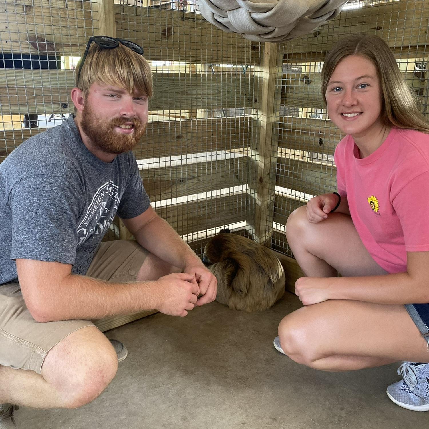 Met Speedy the sloth at Gulf Shores Zoo