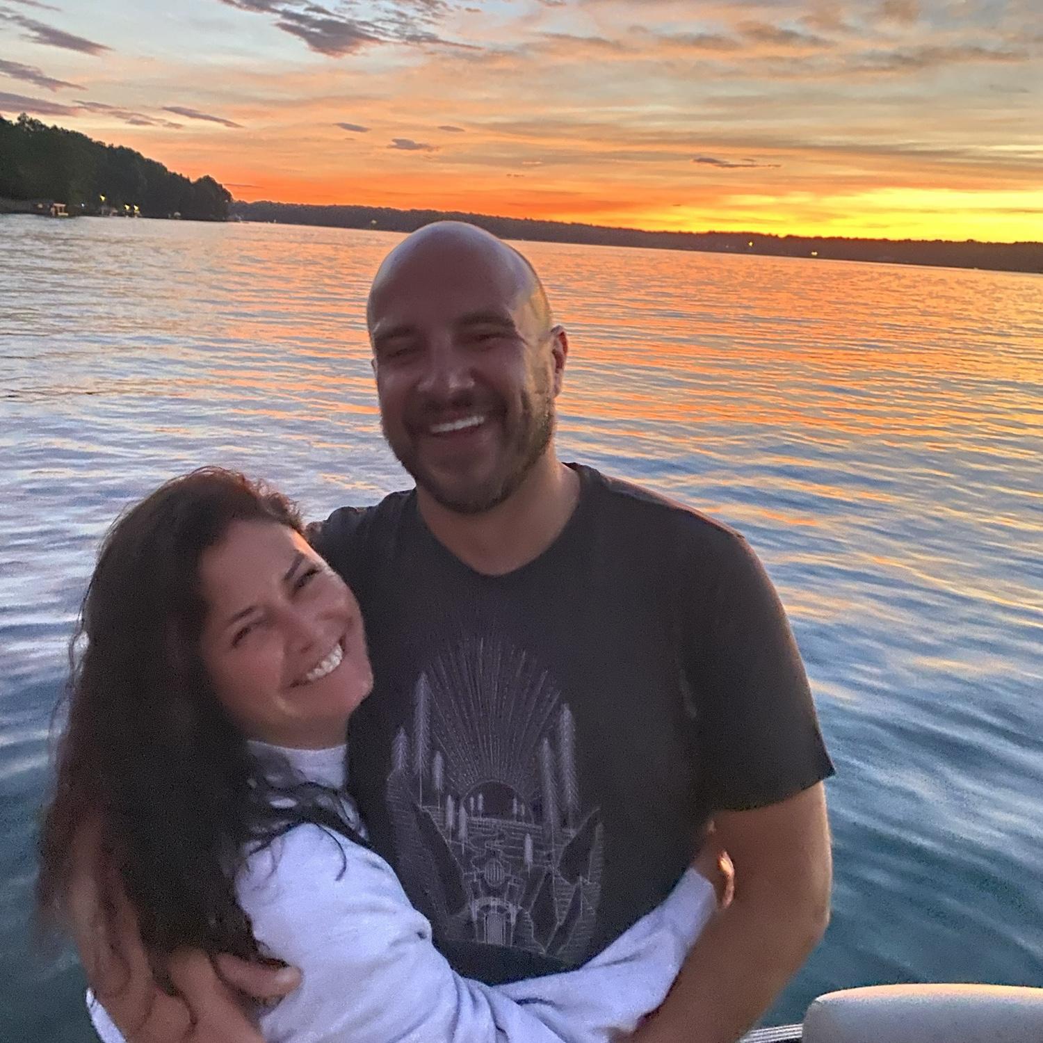 Sunset cruise at Lake Gaston