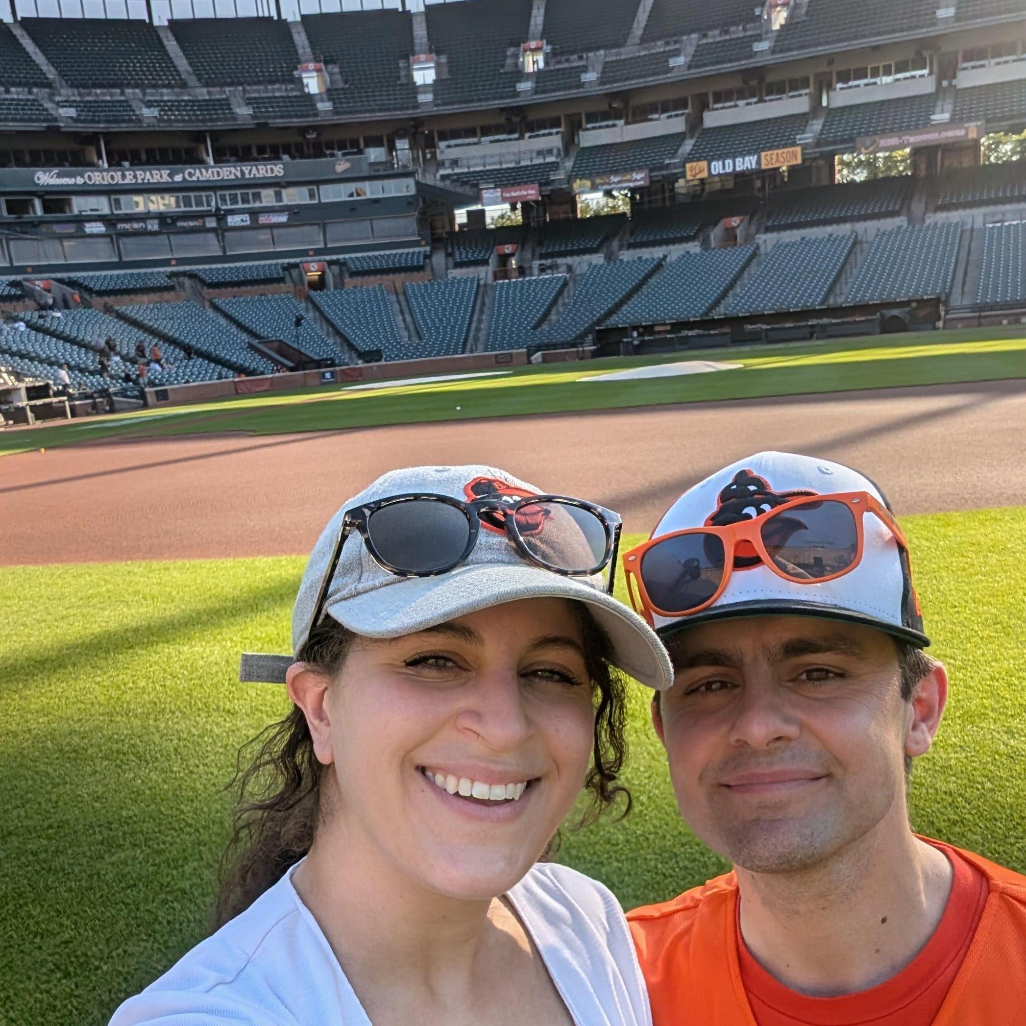 We got to play catch on the field on Camden Yards! It was a cool experience last summer in 2024