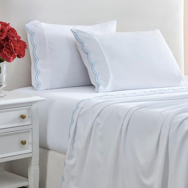 Queen Bed Sheet Set - Light Blue