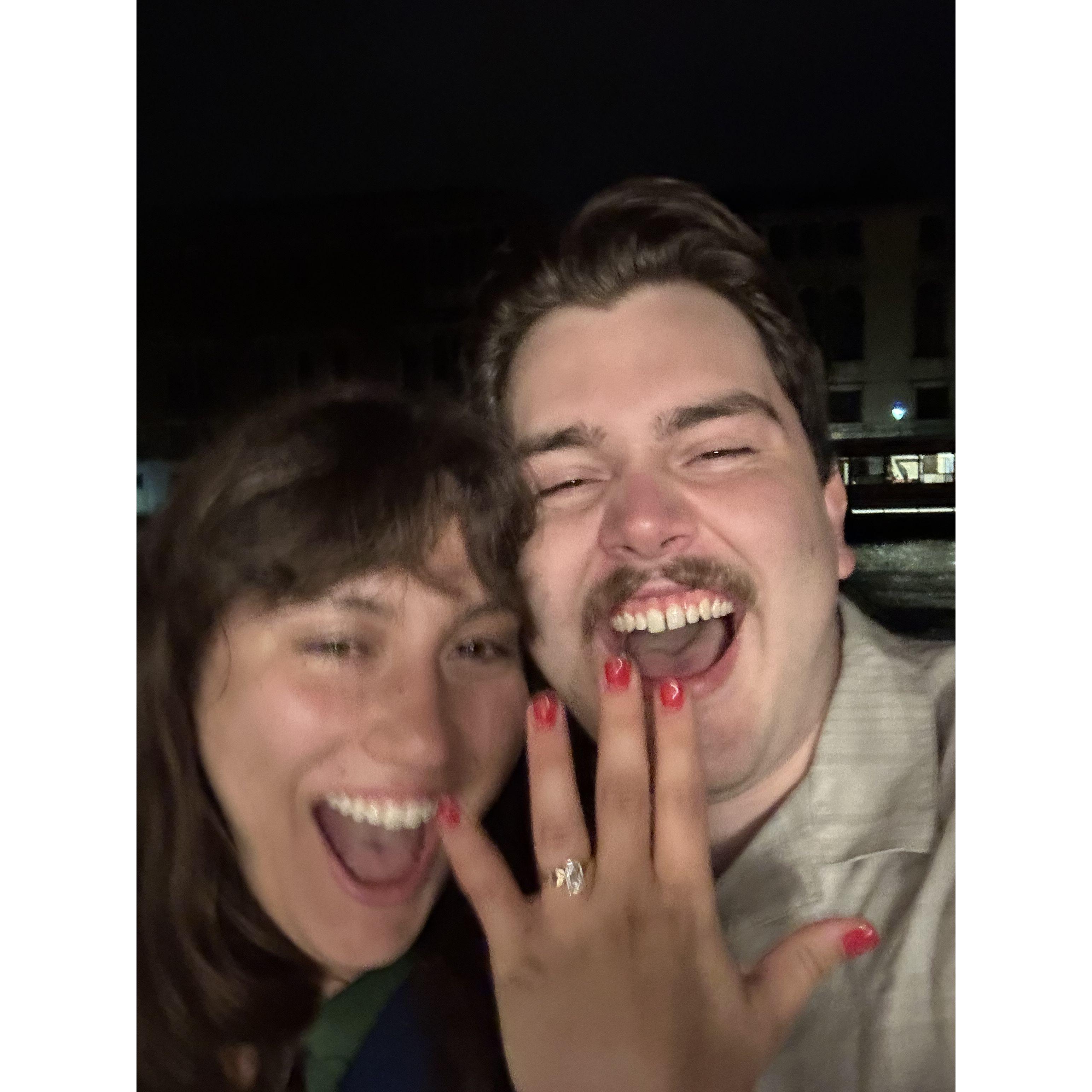 Moments after yes!