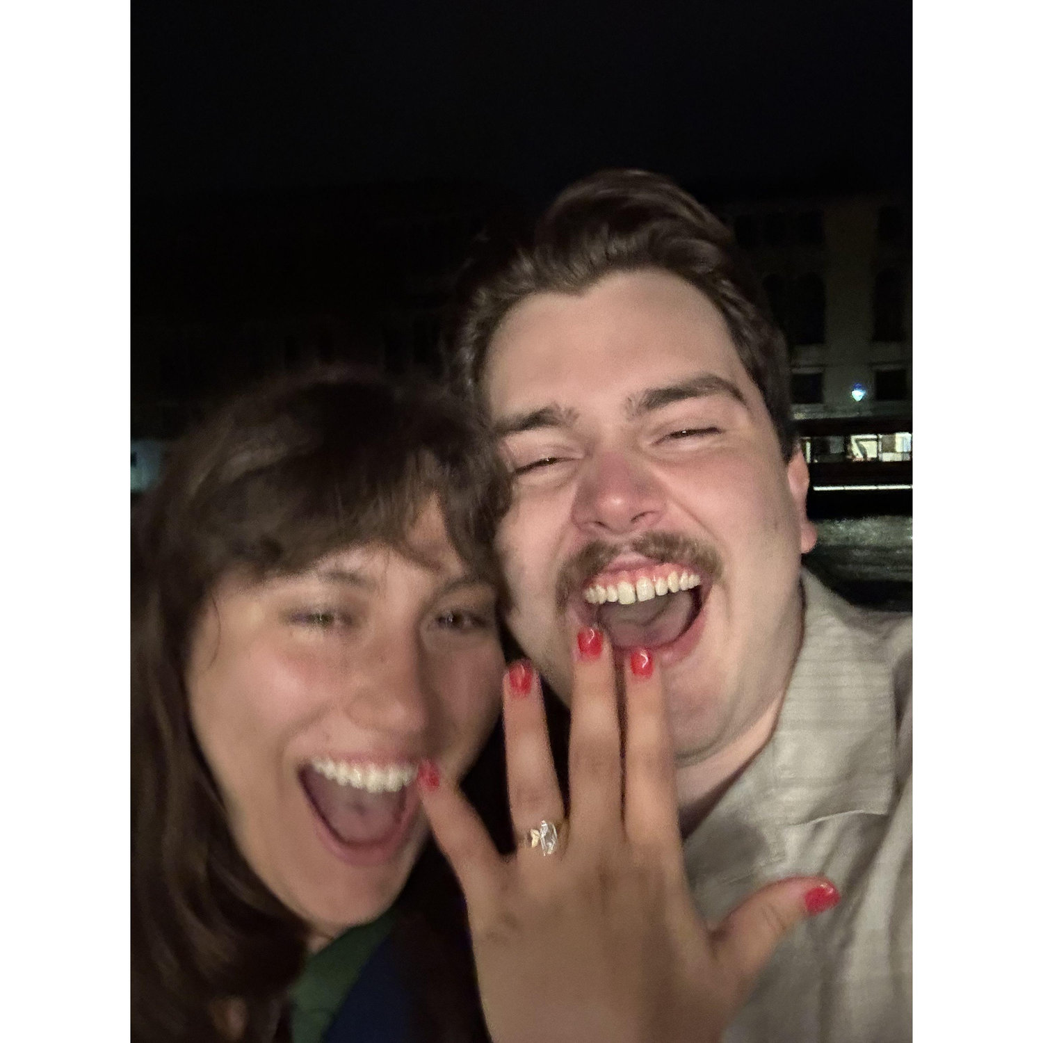 Moments after yes!