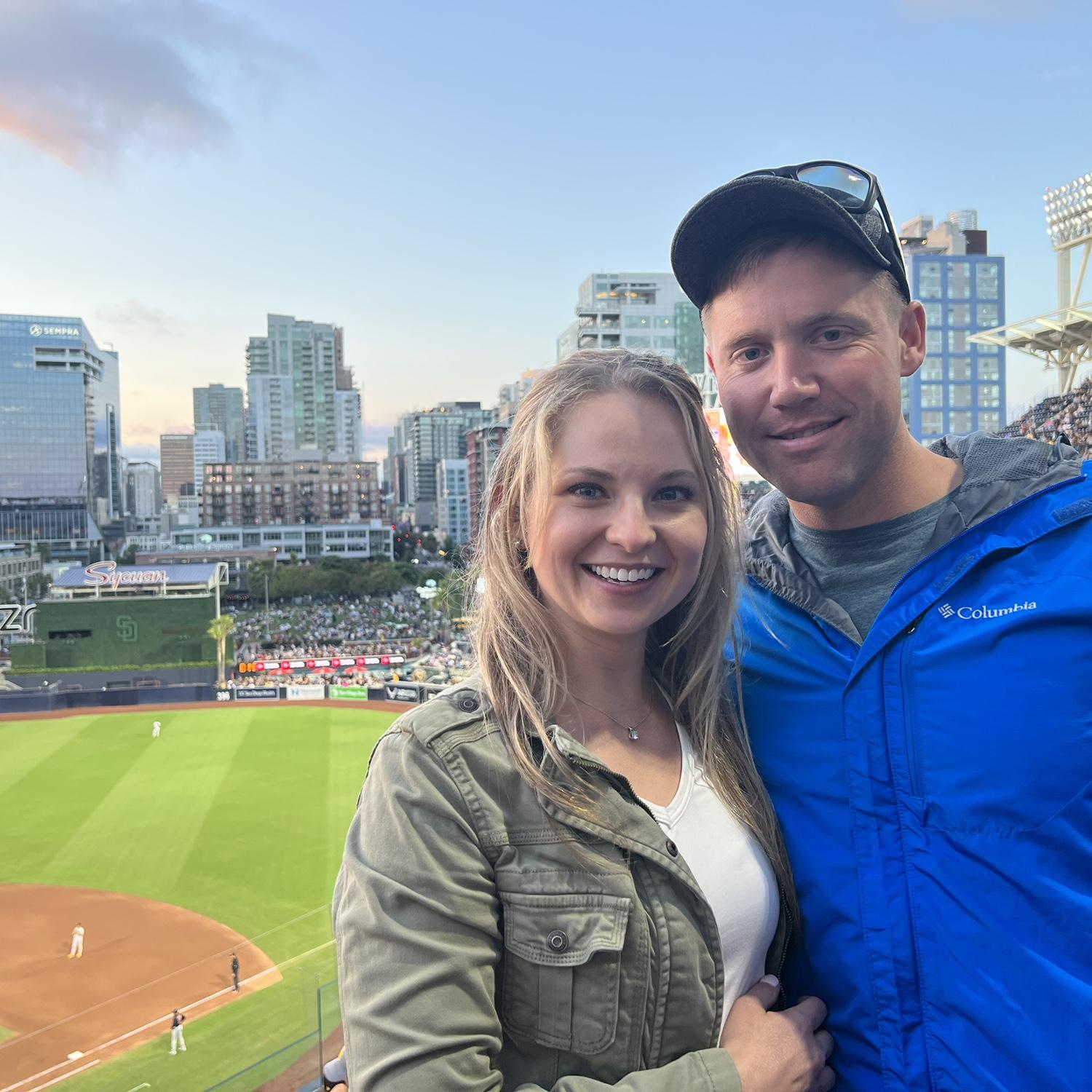 Our first photo! Go Padres