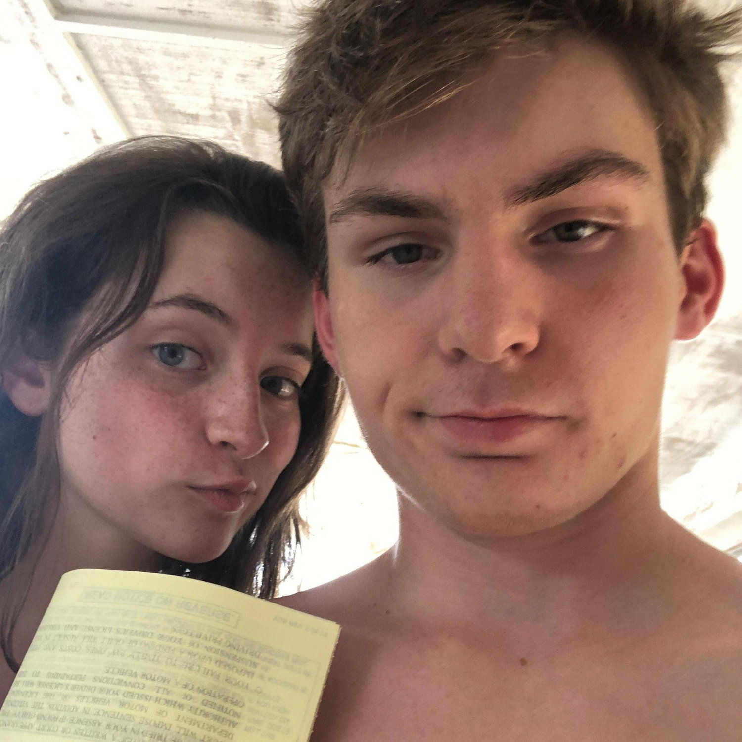 We had returned from a Seadoo ride and Garrett received his first ticket (2019)