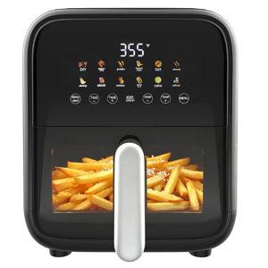 OLIXIS 7.9QT Air Fryer with Window, 12-In-1 Large Air Fryer for Family, 400°F Rapid Air Crispy Technology, Roast Bake Dehydrate Reheat, Nonstick & Easy-Clean Basket, 1800W, Black
