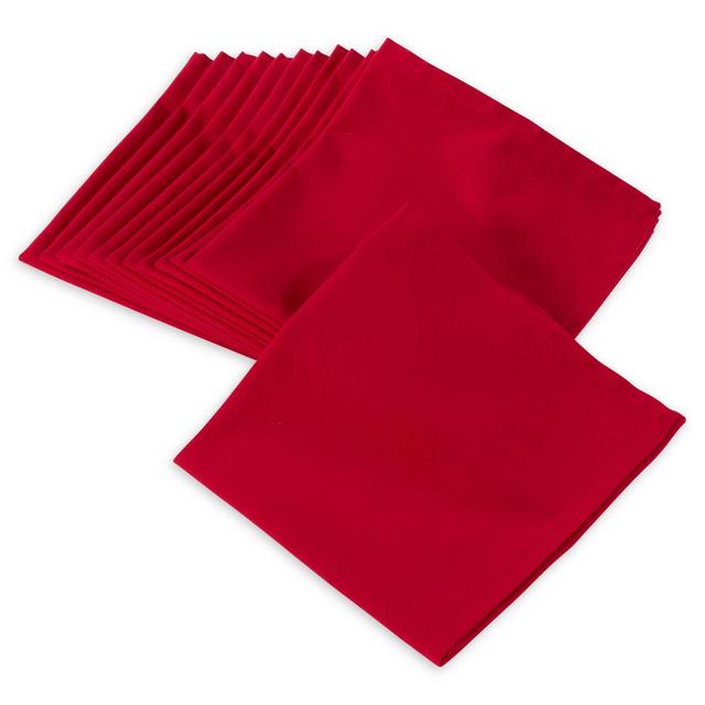 Saro Lifestyle Solid Dinner Napkins in Red (Set of 12)