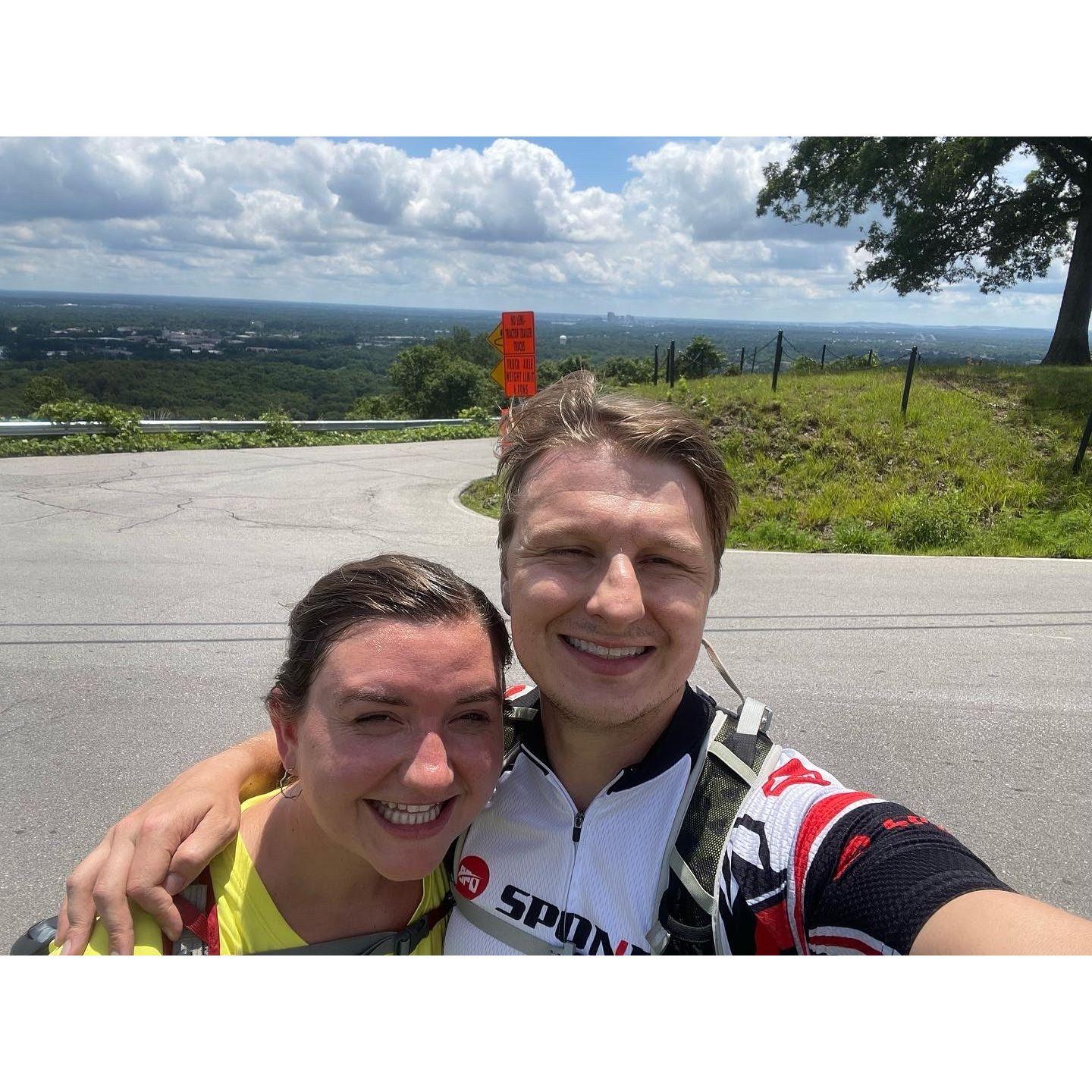 Our bike trip to Huber's Farm. We were attempting to get ready for Tuscany hills.