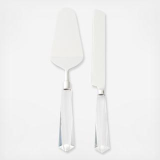 Faceted Cake Server Set