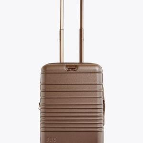 BÉIS 'The Carry-On Roller' in Maple - Maple Carry On Rolling Luggage
