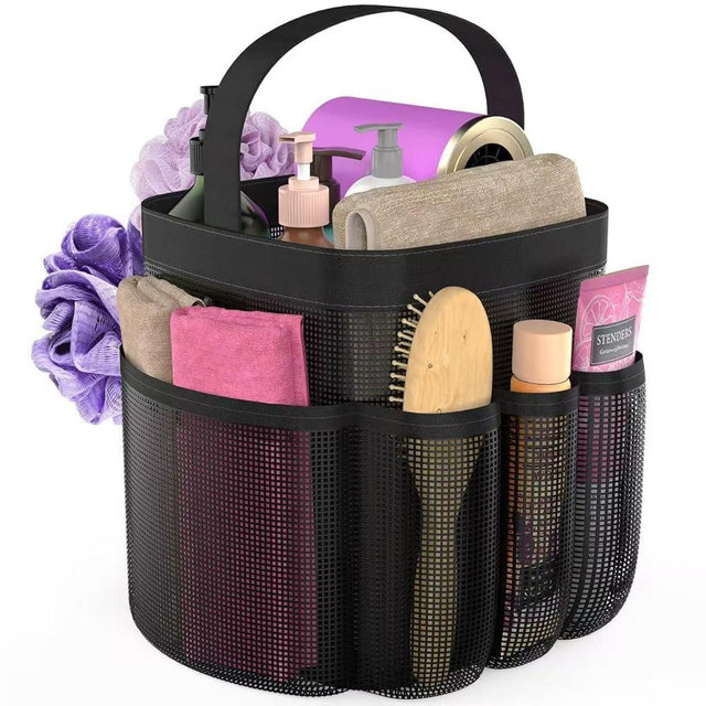 GWXGWX Mesh Shower Caddy Portable with 8 Upgraded Deeper Pockets,Hanging Caddy Dorm Basket, Quick Dry Shower Bag