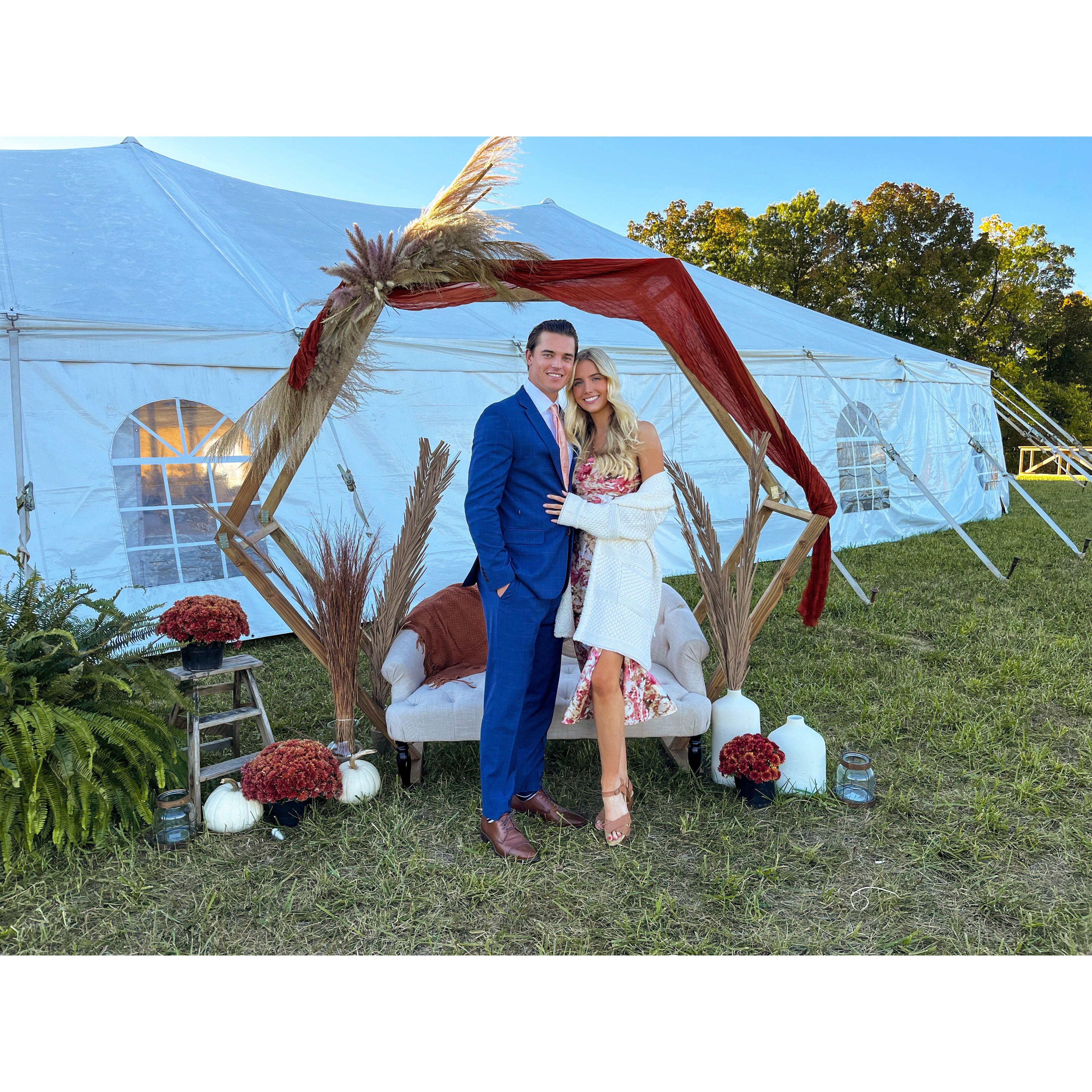 10/8/2022: Jake & Molly's wedding. Our first wedding together.