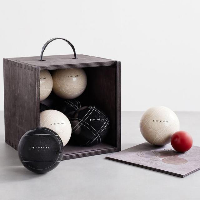 Outdoor Bocce,White/Black