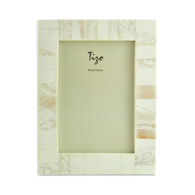 Tizo Bone Look Block Frame Natural White, 8" x 10"