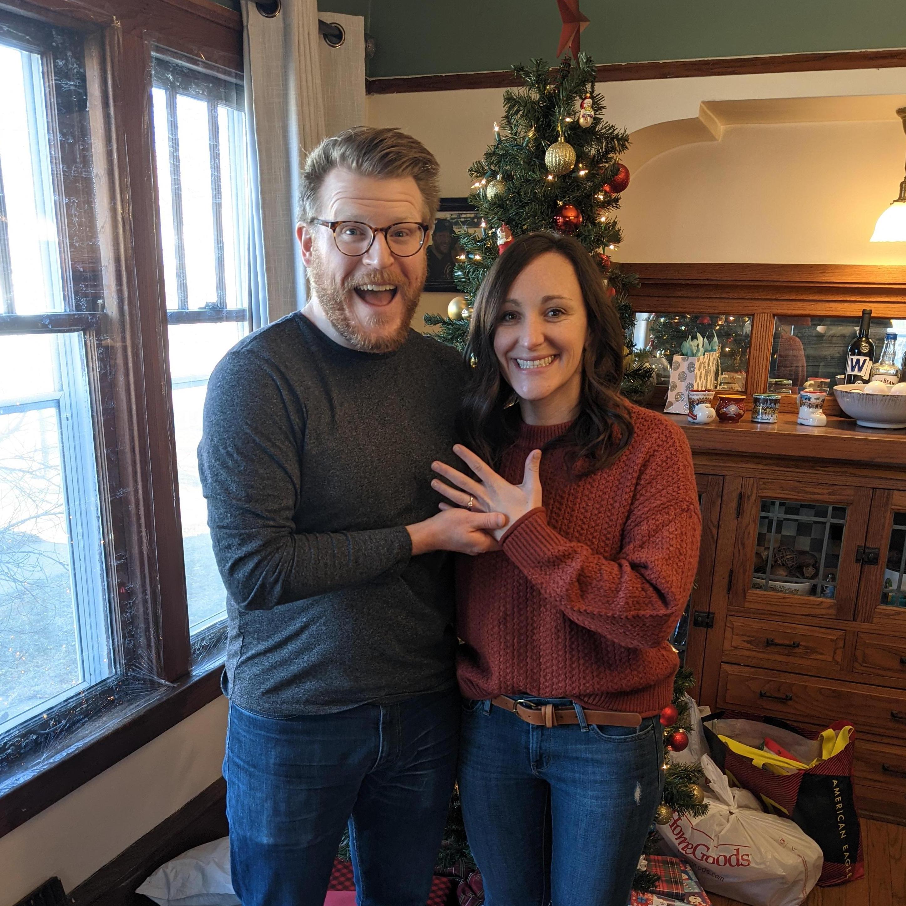 Kevin proposed on Christmas Eve!