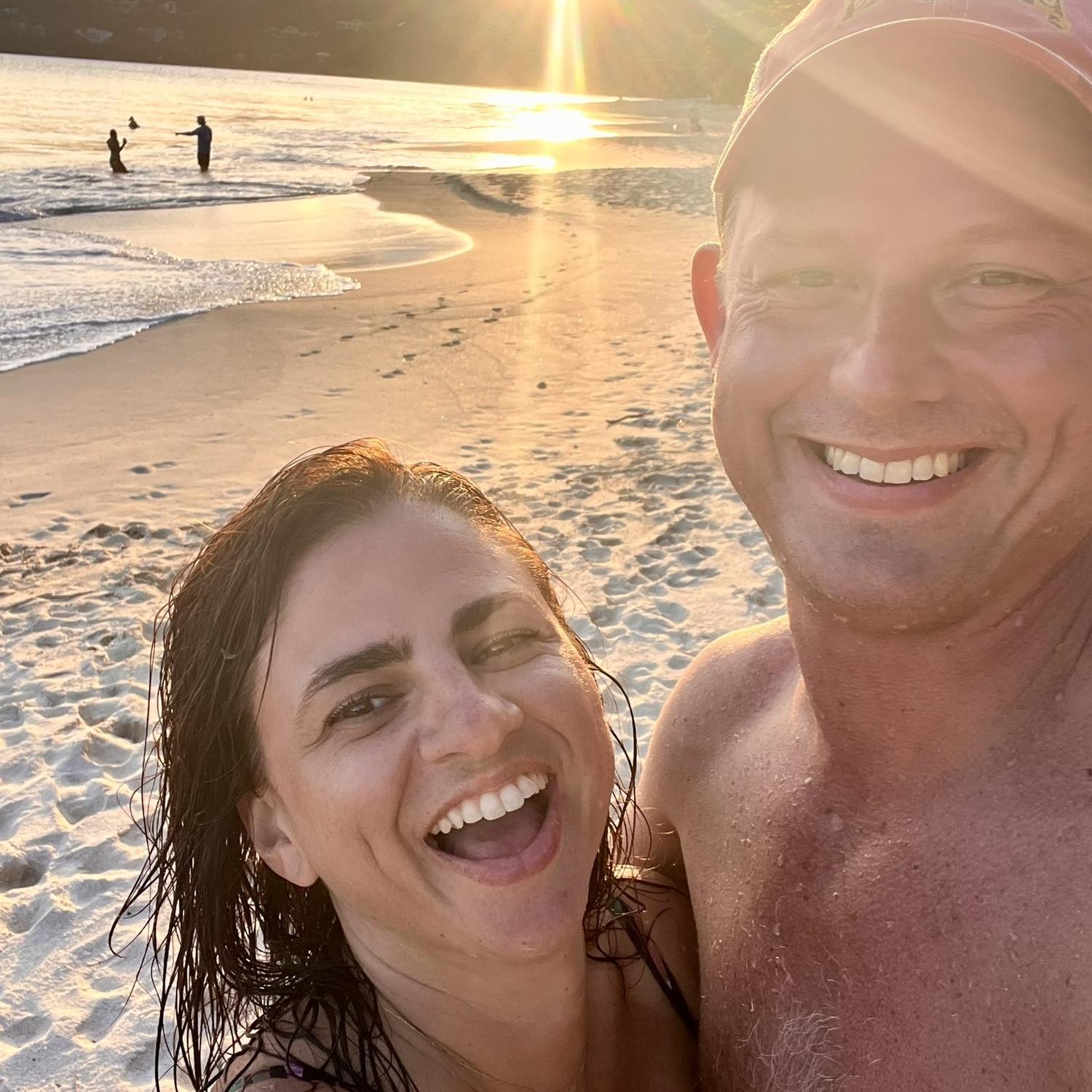 Soaking up the sun in St John!