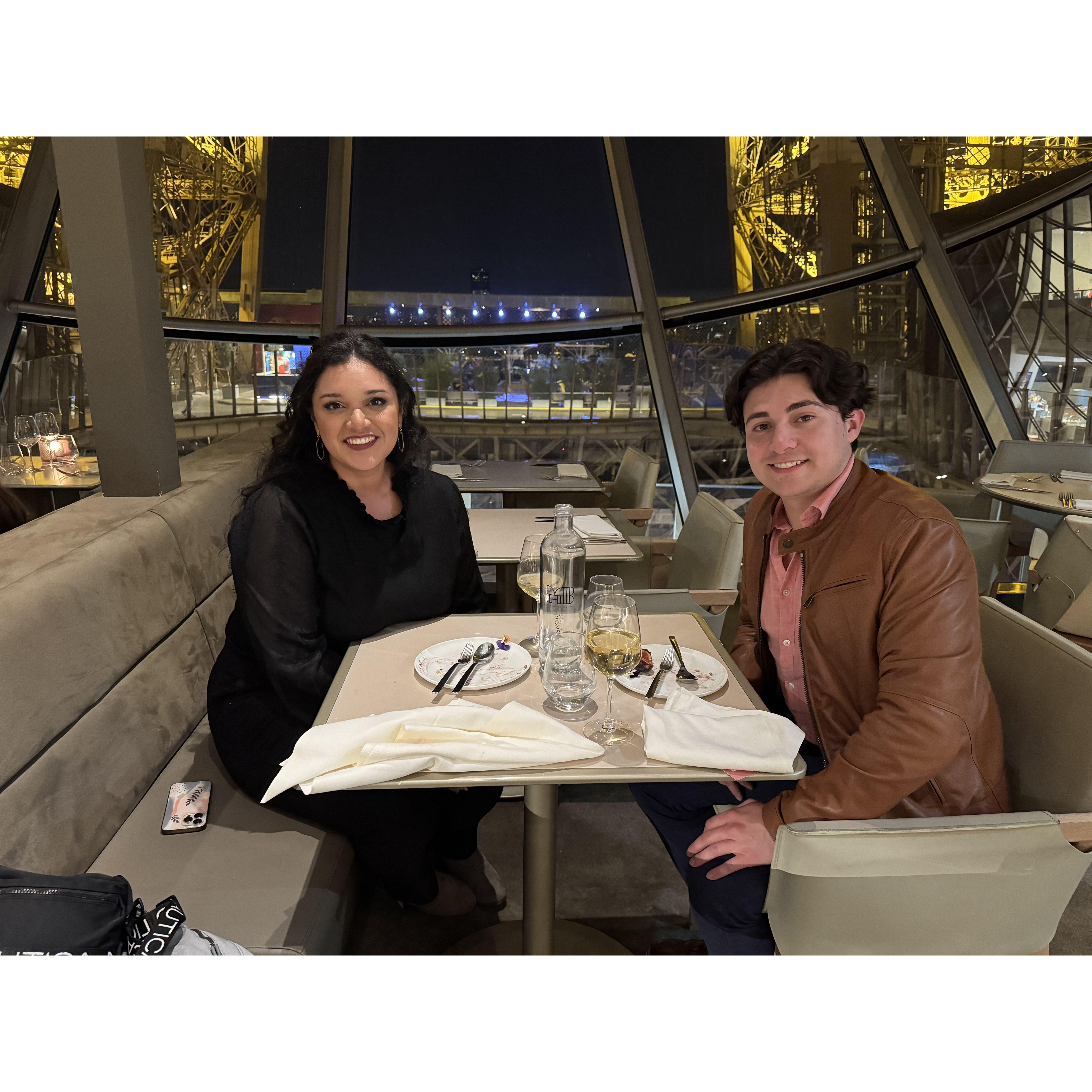 Dining in the Eiffel Tower. October, 2024.