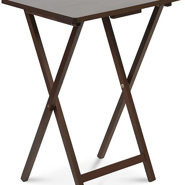 PJ Wood Folding TV Tray & Snack Table - Espresso